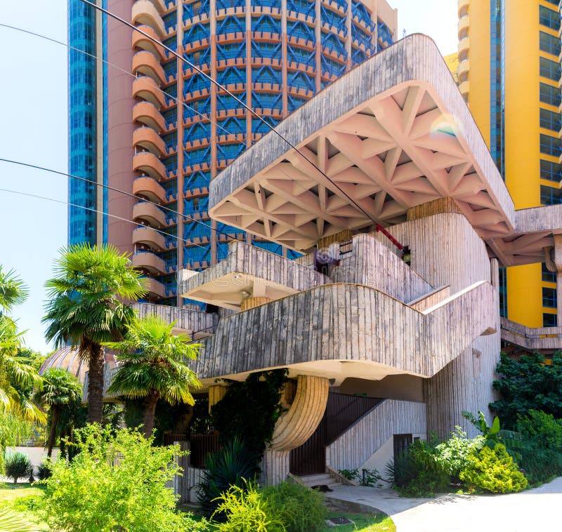 The Building of Station Cable Car in Sochi Stock Photo Image of