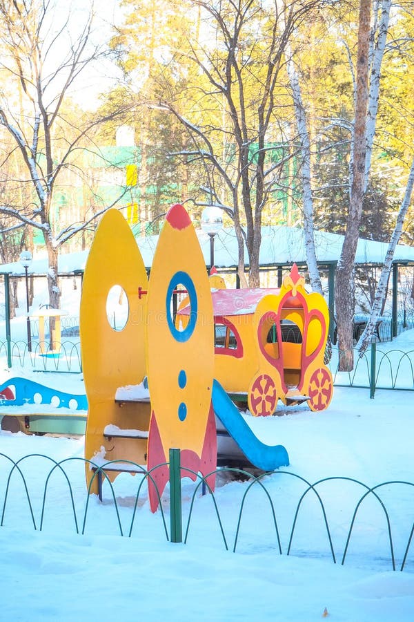 Building or Structure in a Winter Forest, in a Sanatorium or at a Recreation Center