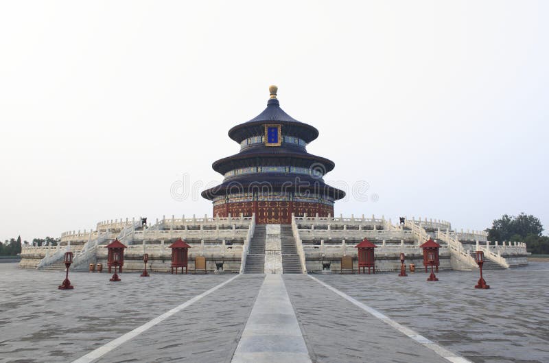 Building the temple of heaven in Beijing
