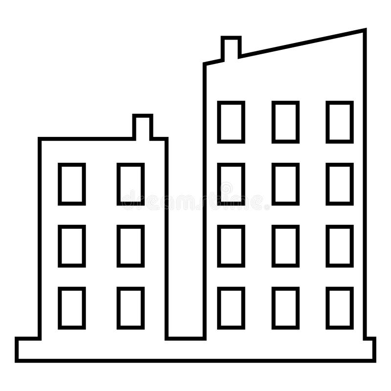 Building Vector Icon. Monochrome Vector Icon Illustration Stock Vector ...