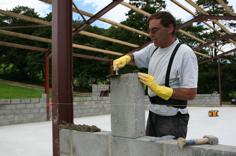 Building a Wall royalty free stock photos
