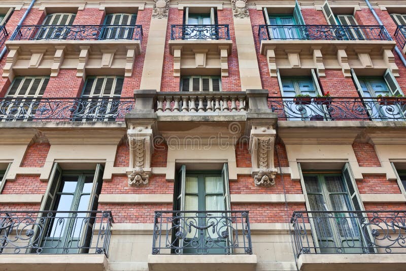 Building with windows and balconies royalty free stock photography