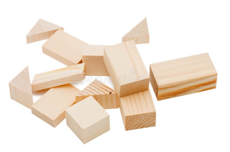 Building from wooden childrens blocks