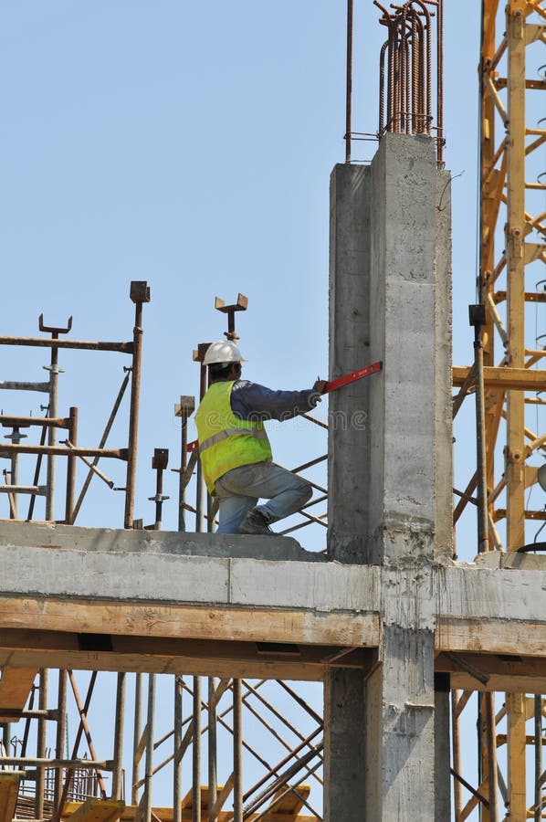 Building worker royalty free stock image