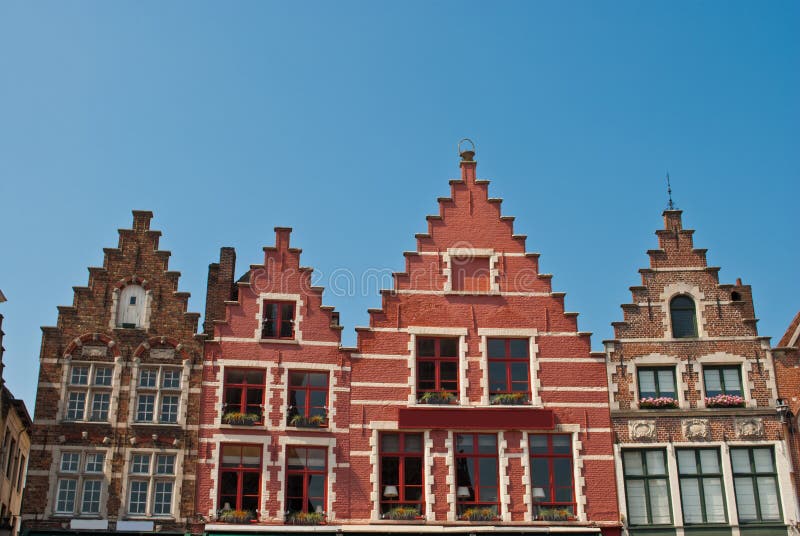 Buildings in Central Square - Bruges