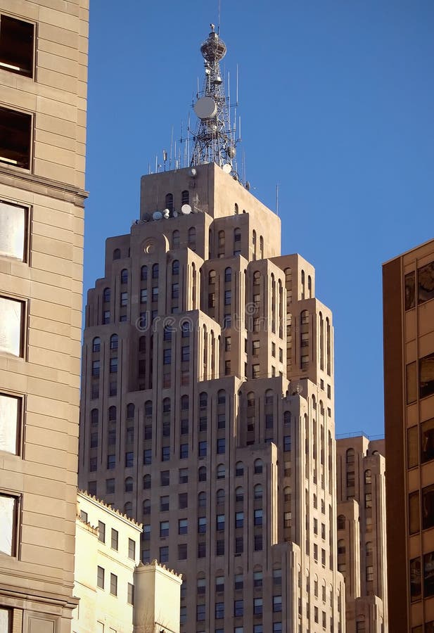 Buildings in Detroit royalty free stock photography