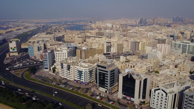 The Buildings In The Emirate Of Dubai. Aerial view. Dubai, United Arab Emirates. Aerial view of the business district of stock images The Buildings In The Emirate Of Dubai. Aerial view. Dubai, United Arab Emirates. Aerial view of the business district of stock images