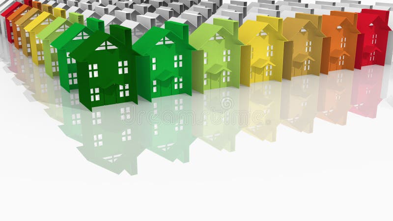 Buildings energy performance royalty free illustration