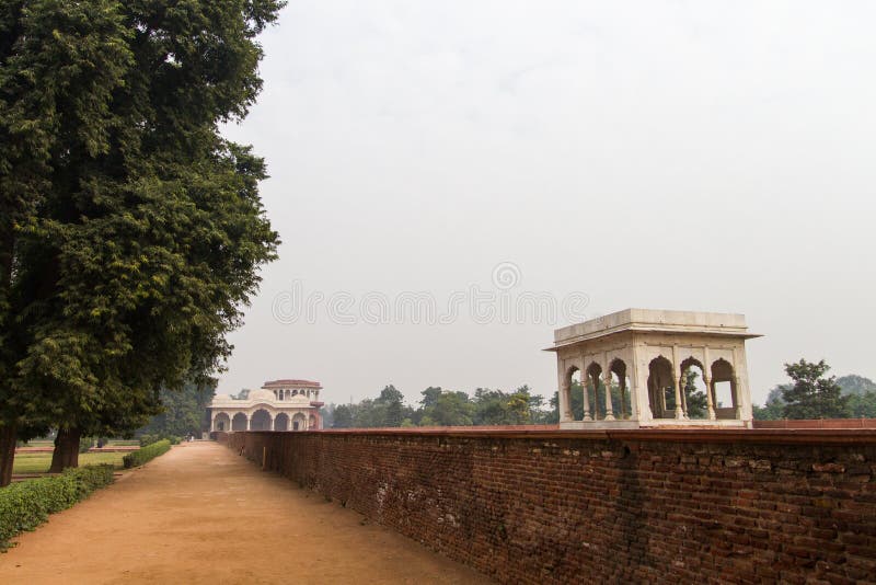 Buildings in the Red Fort in Delhi India Stock Photo Image of