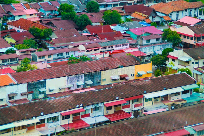 Buildings stock image. Image of estate, town, real, melaka 57817777