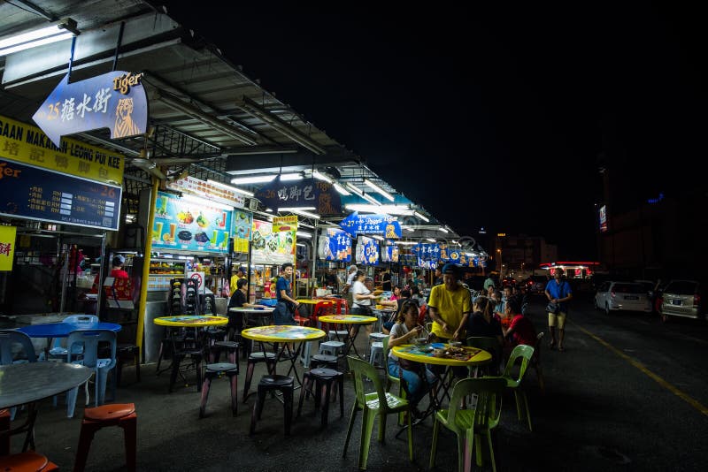 Ipoh Night Food Stall : Street Sea Food Stall At Trawangan Night Market