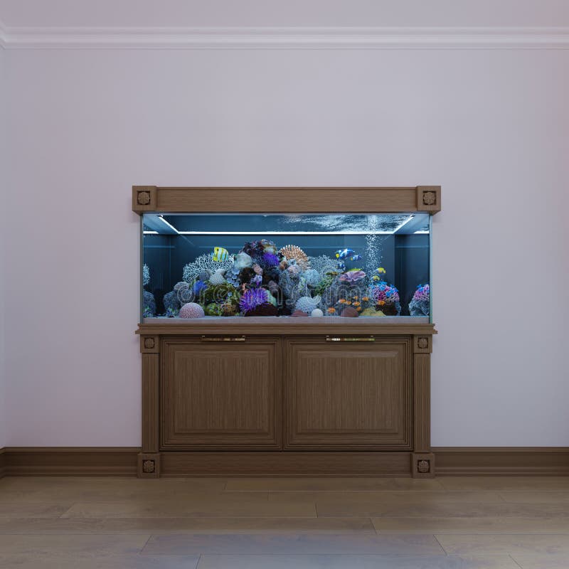 built in aquarium