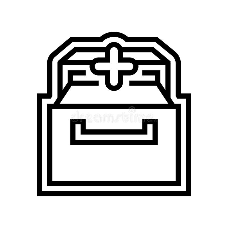 Built storage line icon vector illustration royalty free illustration
