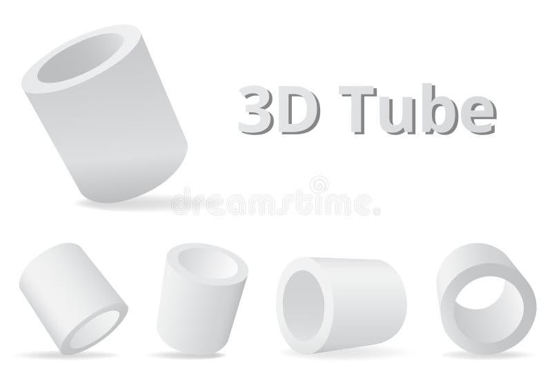 Buis grijze 3D stijl stock illustratie Buis grijze 3D stijl stock illustratie