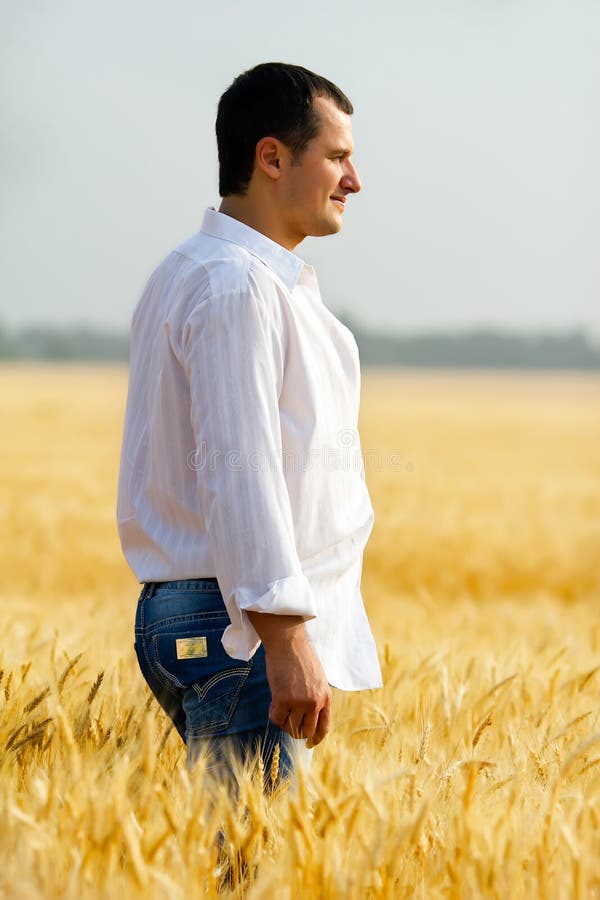 Buisnessman in field