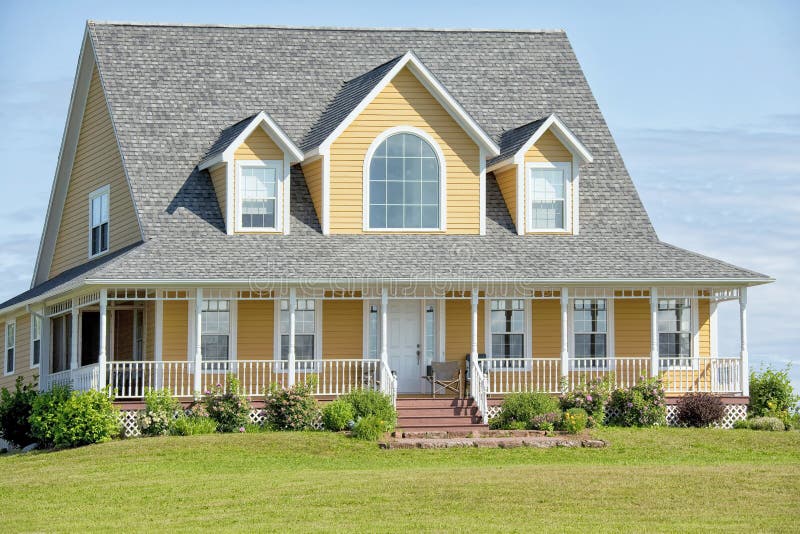 Large country home with welcoming veranda. Large country home with welcoming veranda.