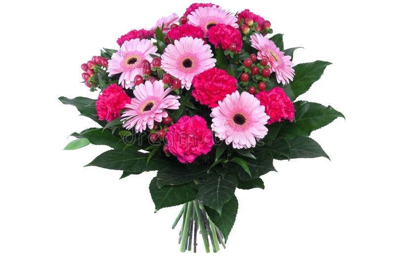 Bukett av isolerade blommor arkivbild