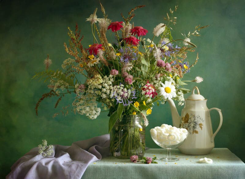 Bukettblommor royaltyfri bild