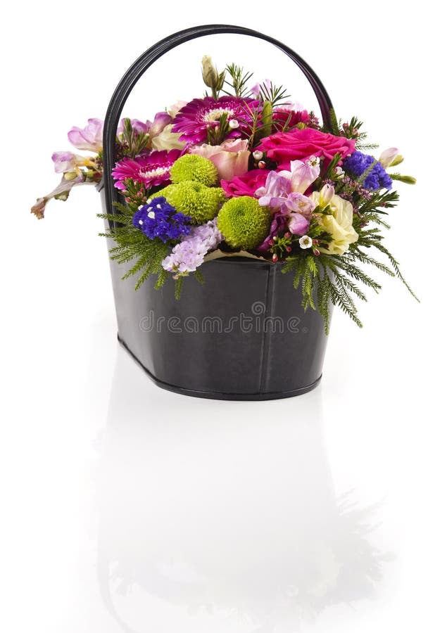 Flower bouquet on a white background. Flower bouquet on a white background