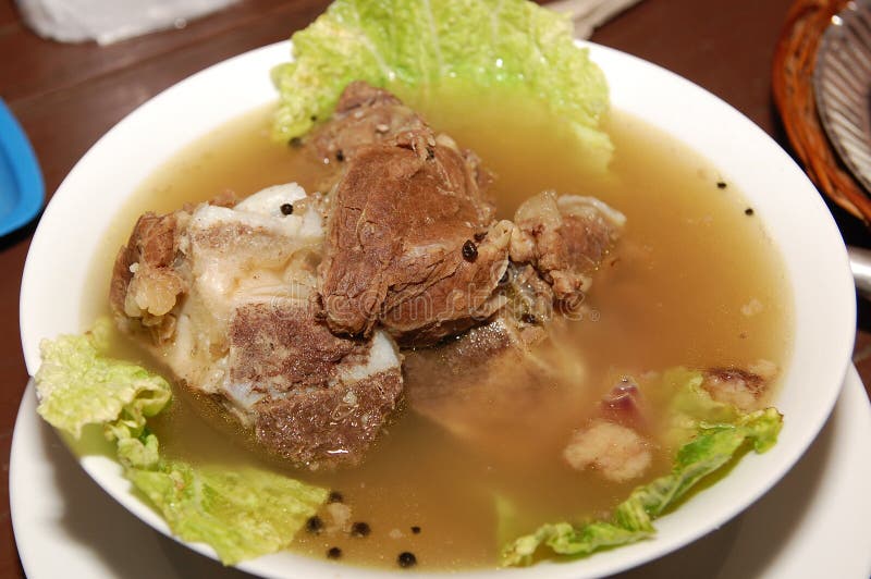 Bulalo Soup, or Beef Bone Marrow Soup Stock Photo Image of food, meal