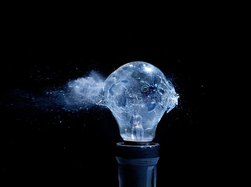 Smashing a light bulb stock image. Image of force, impact 40236103