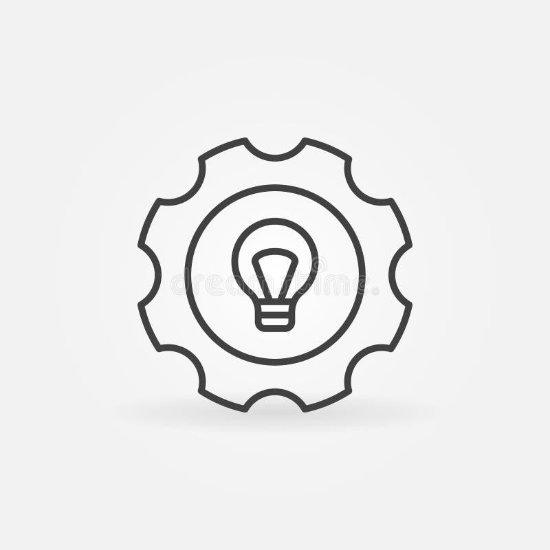 Bulb in gear icon vector illustration Bulb in gear icon vector illustration