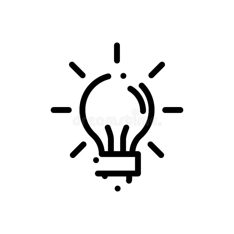 Bulb idea icon royalty free illustration
