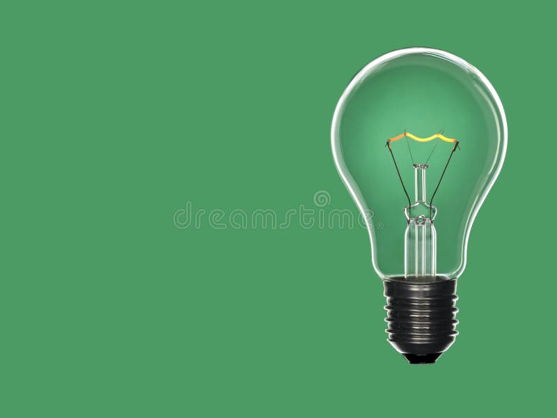 Bulb light over green