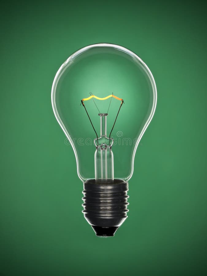 Bulb light over green