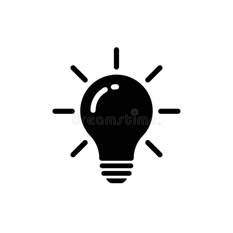 Electric Light Bulb Lamp. Symbol Of Bright Idea. Linear Vector Illustration  With Editable Line Royalty Free SVG, Cliparts, Vectors, and Stock  Illustration. Image 114880003.