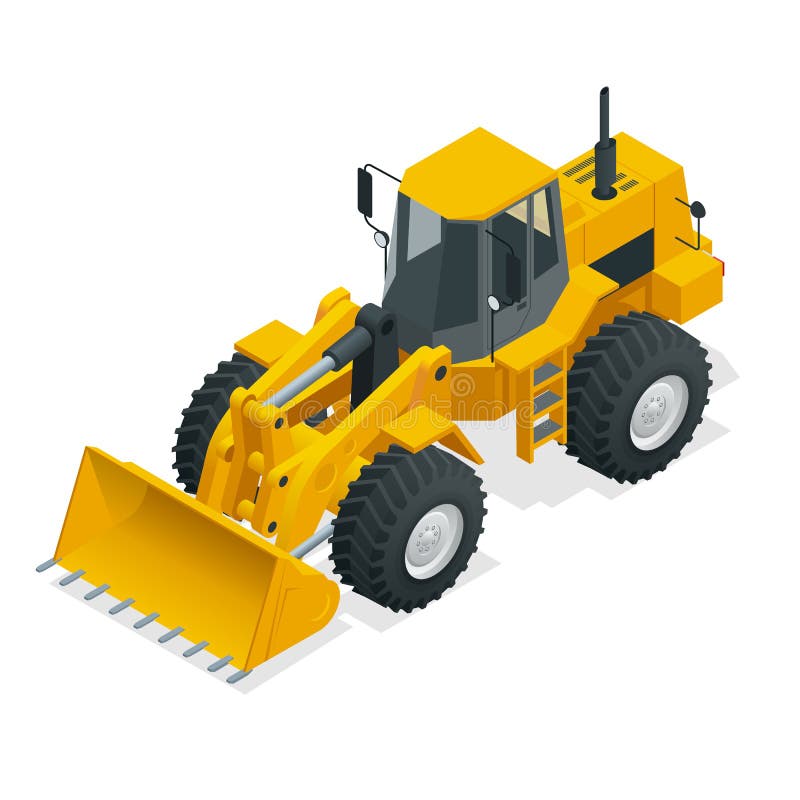 Buldozerul rotativ cu buldozere galbenă cu buldozere cu buldozere cu buldozere cu buldozere cu buldozere cu buldozere cu buldozere vector illustration