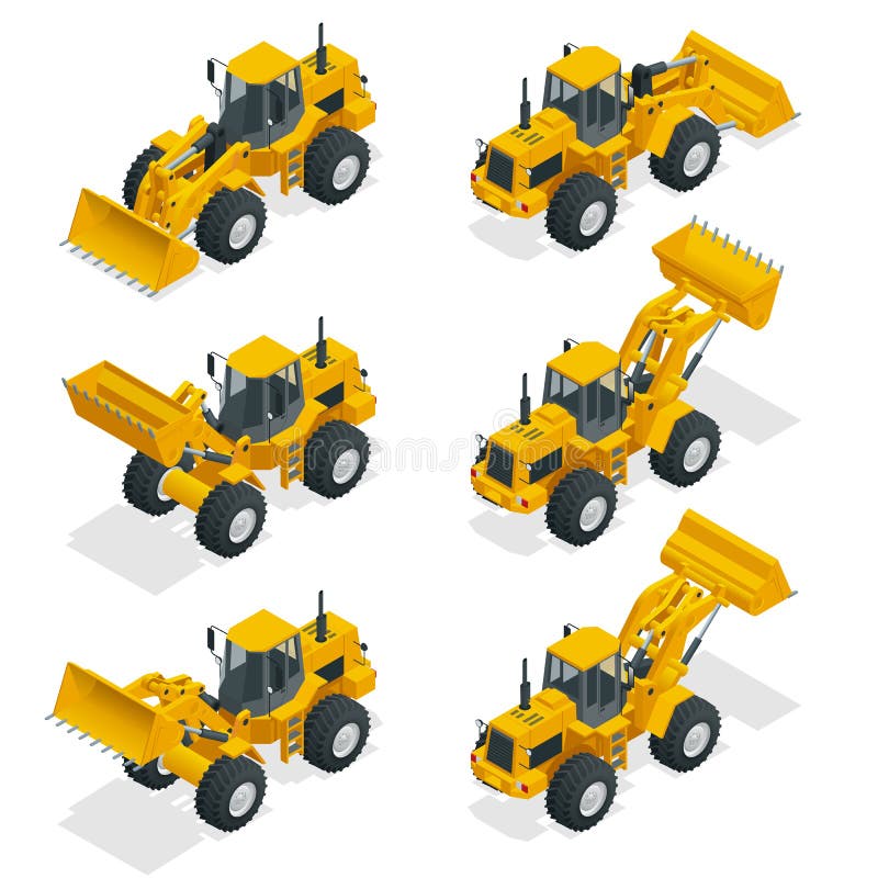 Buldozerul rotativ cu buldozere galbenă cu buldozere cu buldozere cu buldozere cu buldozere cu buldozere cu buldozere cu buldozere stock illustration
