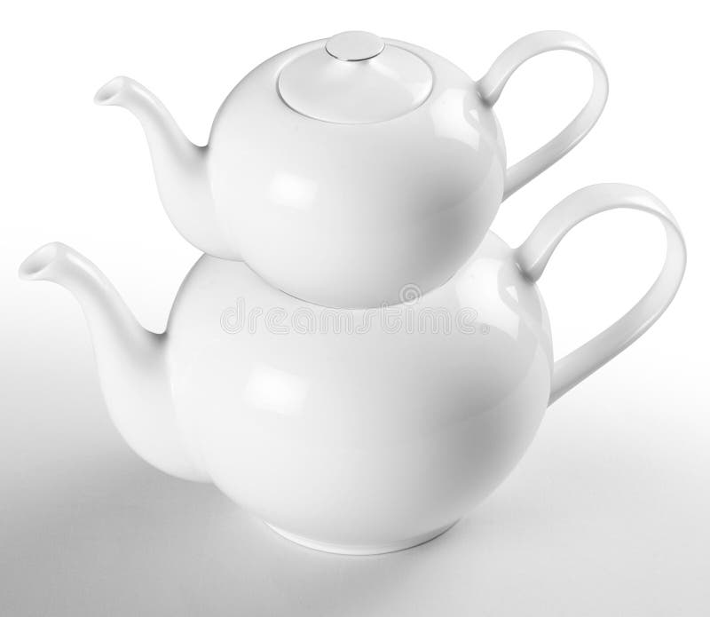 Bule da porcelana com trajeto de grampeamento fotos de stock royalty free Bule da porcelana com trajeto de grampeamento fotos de stock royalty free