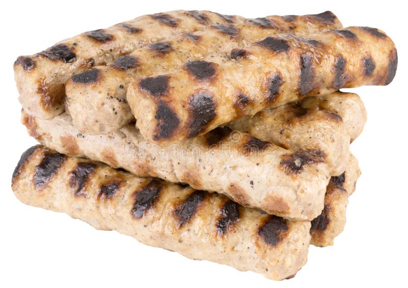 Bulgaarse traditionele die kebapche van gehakt wordt voorbereid stock afbeeldingen Bulgaarse traditionele die kebapche van gehakt wordt voorbereid stock afbeeldingen
