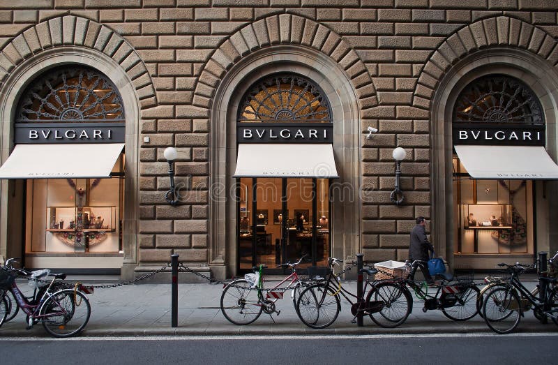 Bulgari store in Florence editorial 