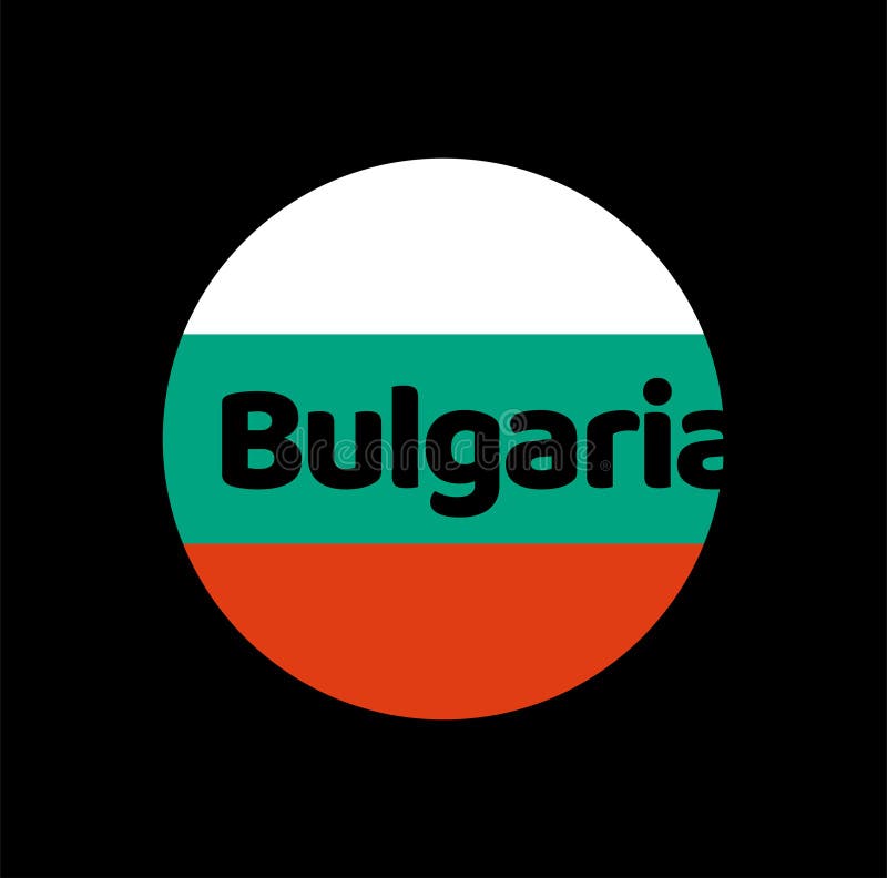 Tipografie cu numele hărții țării în Bulgaria vector illustration