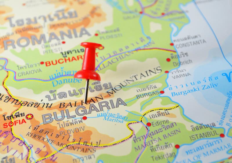 Bulgaria map royalty free stock photo