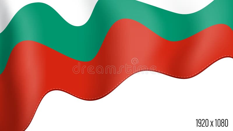 Bulgaria marchează ziua realistă a independenței. Stindardul Uniunii Bulgare în mișcare royalty free illustration
