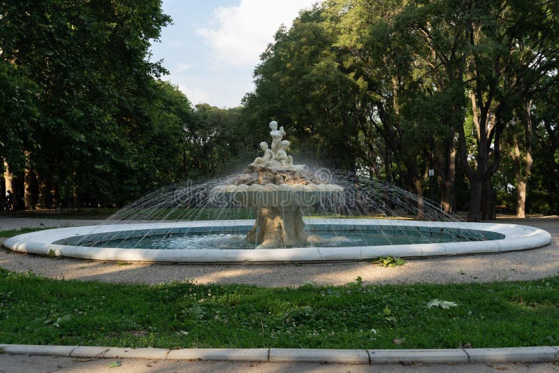 Bulgaria, Varna, 30 June 2020: Fountaine in the sea garden of Varna royalty free stock image Bulgaria, Varna, 30 June 2020: Fountaine in the sea garden of Varna royalty free stock image