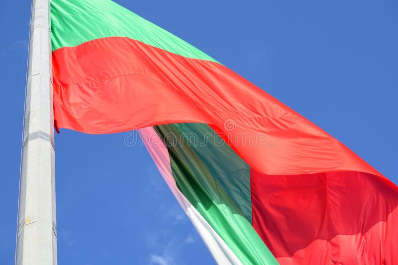 Bulgariskt vinka för flagga fotografering för bildbyråer Bulgariskt vinka för flagga fotografering för bildbyråer