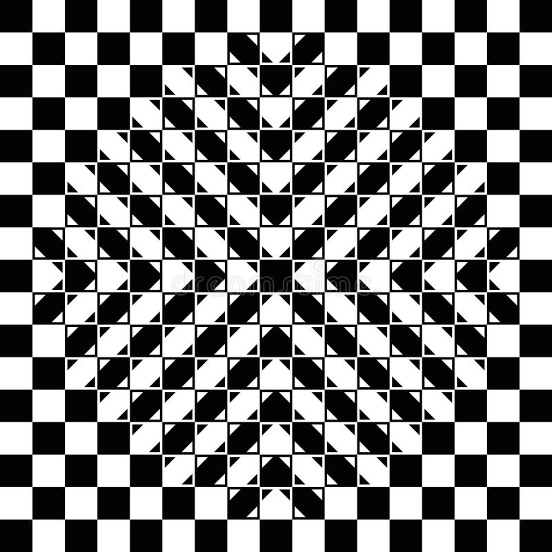 Bulging checkerboard optical illusion vector illustration Bulging checkerboard optical illusion vector illustration