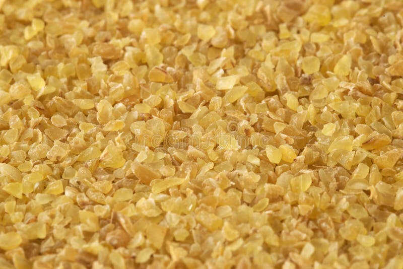 Close up of bulgur (cracked wheat).