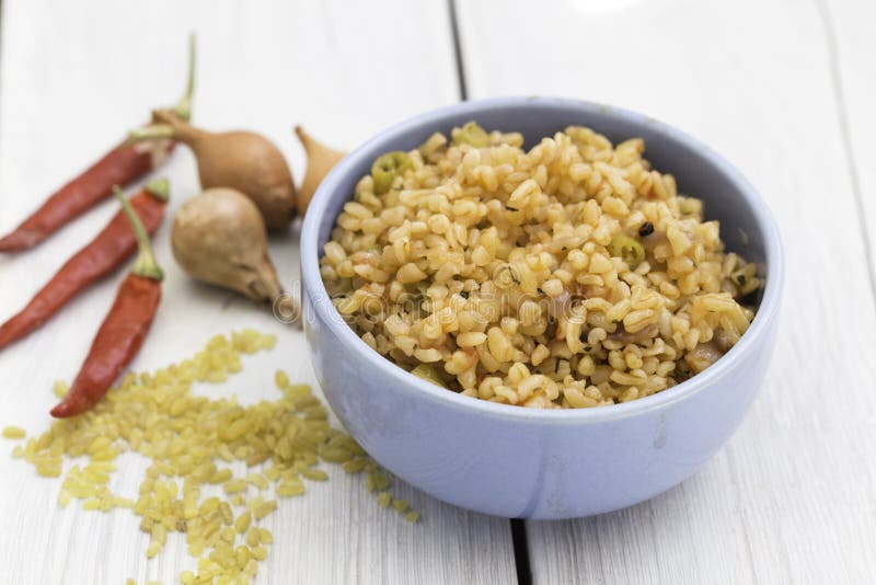 Bulgur Pilaf with Vegetables, Bulgur Pilavi Stock Image Image of cooked, chicken 75904673