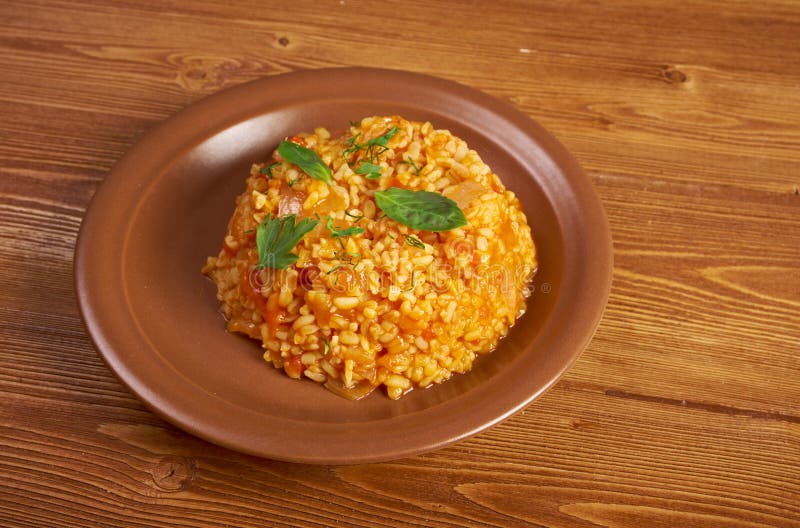 Bulgur Pilav? de Sebzeli foto de stock. Imagem de dieta 38186706