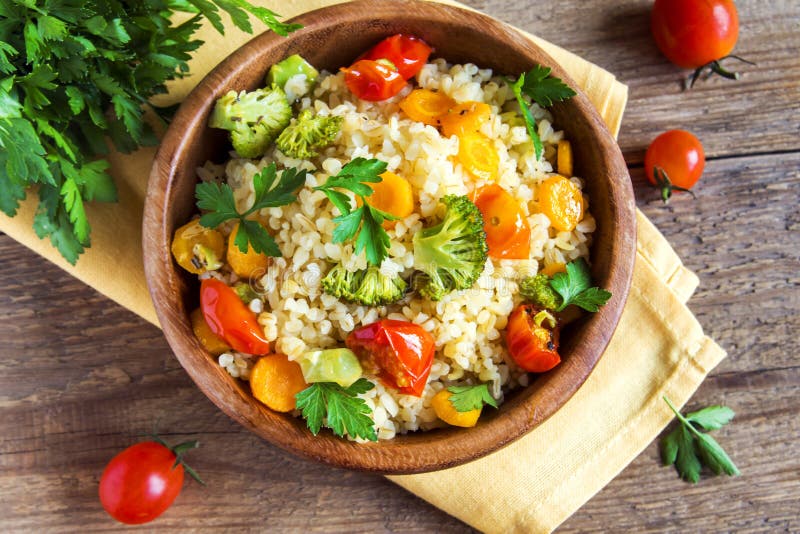 Bulgur with Vegetables stock photo. Image of arabic, herb - 88390542