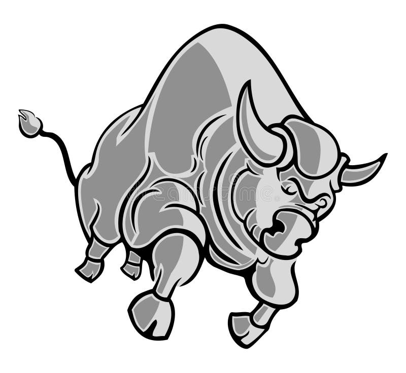 Bull stock illustration. Illustration of graphic, glossy 12576429