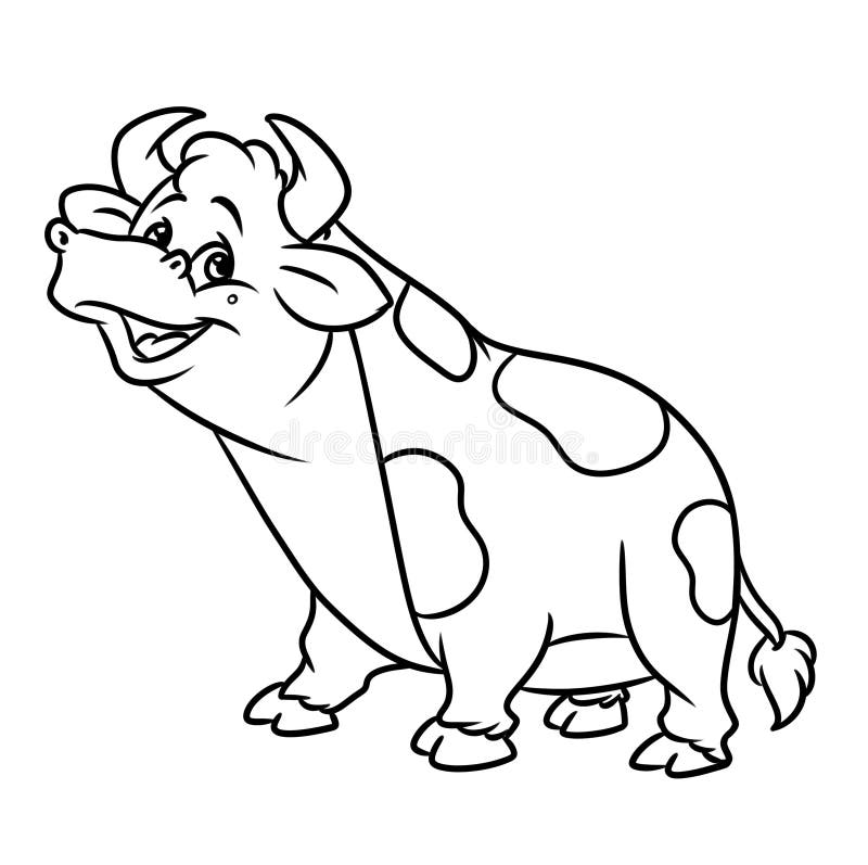 Bull animal coloring pages cartoon vector illustration Bull animal coloring pages cartoon vector illustration