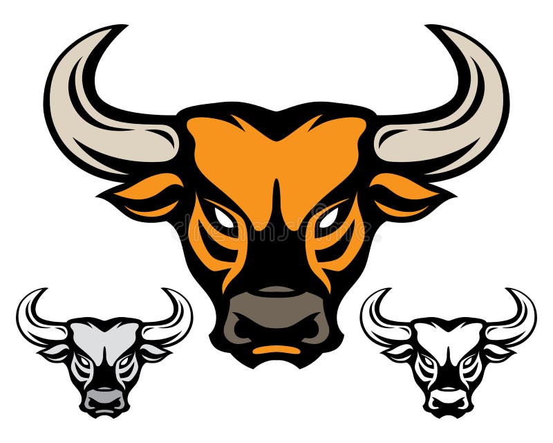 Bull Head stock vector. Illustration of background, angry - 28986551