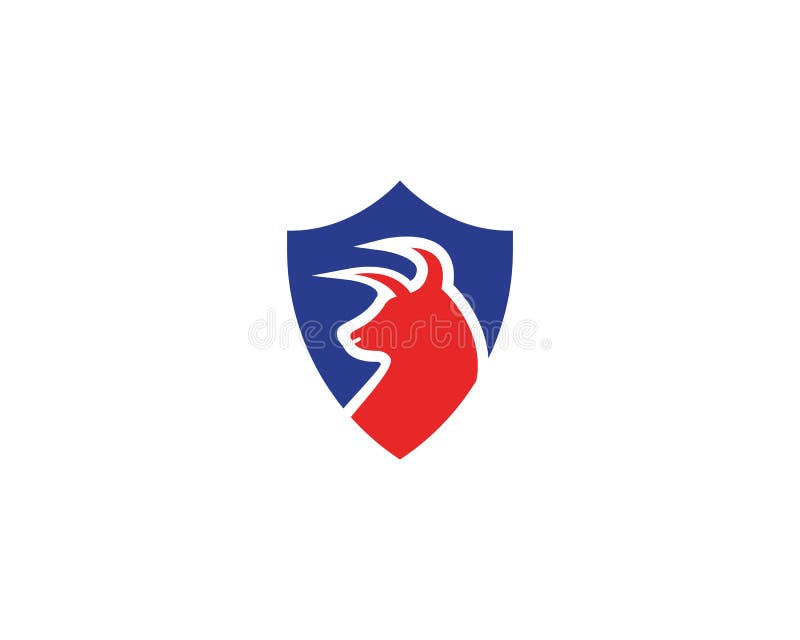 Bull head shield logo design vector vector illustration