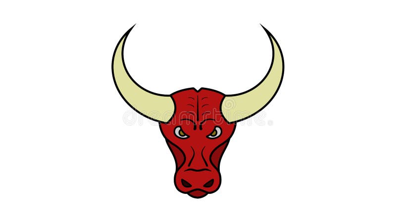 Bull Severe Bull Logo Version In Red Stock Vector Illustration Of Sites Horn Bull Severe Bull Logo Version In Red Stock Vector Illustration Of Sites Horn